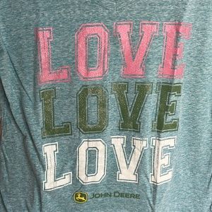 John Deere V-neck, Size small